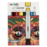 Pastelli a Cera Art Crayon Carioca - 10 mm - 45212 (Assortiti Conf. 6)