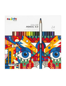 Matite Colorate Color Pencil 4.0 Carioca - 4 mm - 45203 (Assortiti Conf. 24)