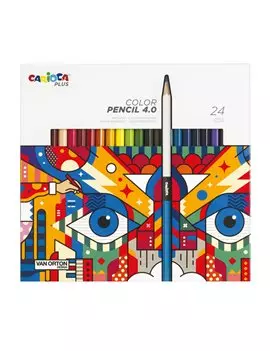 Matite Colorate Color Pencil 4.0 Carioca - 4 mm - 45203 (Assortiti Conf. 24)