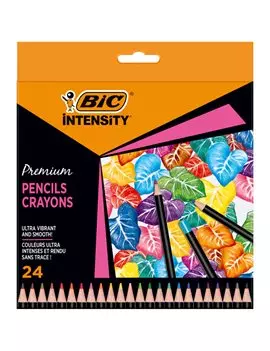 Matite Colorate Intensity Wood Premium Bic - 9678231 (Assortiti Conf. 24)