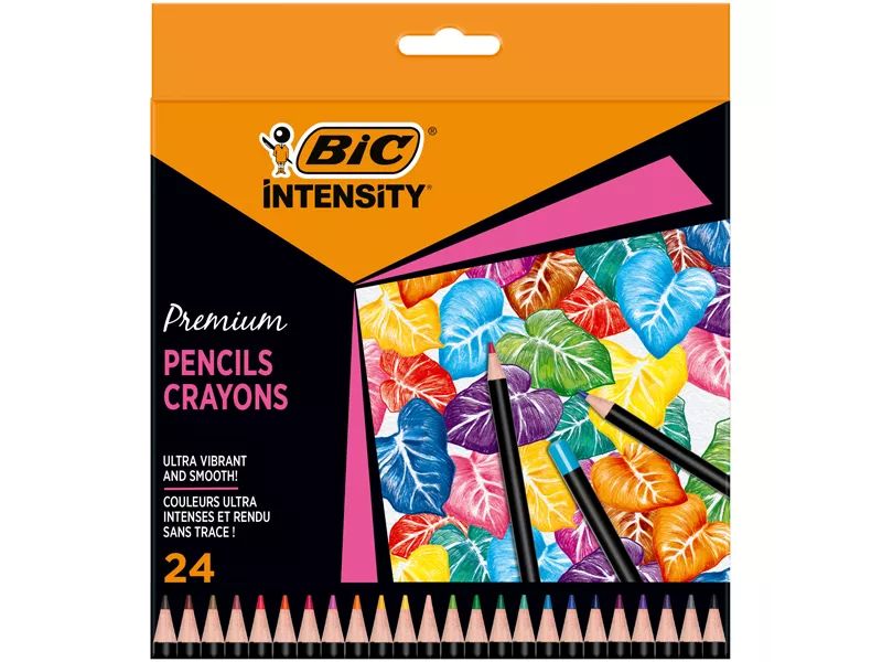 Matite Colorate Intensity Wood Premium Bic - 9678231 (Assortiti Conf. 24) Matite Colorate Intensity Wood Premium Bic - 9678231 (Assortiti Conf. 24)