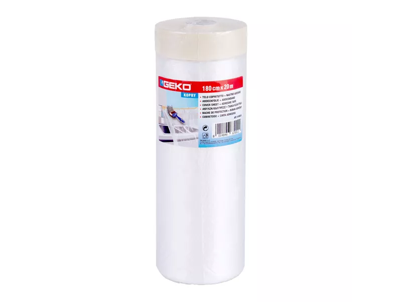 Nastro Adesivo in Carta e Telo Geko - 180 mm x 20 m - 41000/5 (Trasparente) Nastro Adesivo in Carta e Telo Geko - 180 mm x 20 m - 41000/5 (Trasparente)