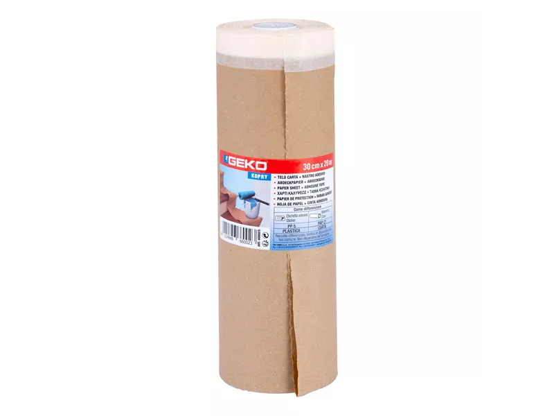 Nastro Adesivo in Carta e Telo Geko - 300 mm x 20 m - 40000/5 (Avana)