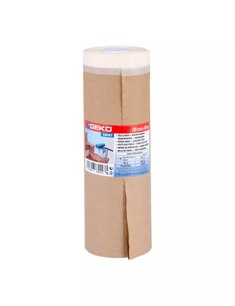 Nastro Adesivo in Carta e Telo Geko - 300 mm x 20 m - 40000/5 (Avana) Nastro Adesivo in Carta e Telo Geko - 300 mm x 20 m - 40000/5 (Avana)