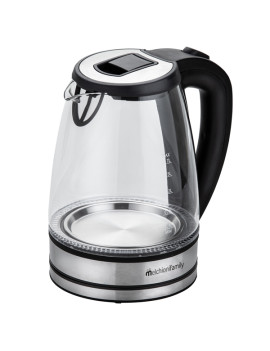 Bollitore Elettrico Mr Boil Melchioni - Cordless con Caraffa in Vetro - 2200 W - 118360027 (Nero e Trasparente)