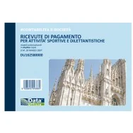 Blocco Ricevute Pagamento per Attività Sportive Data Ufficio - 50/50 Copie Autoricalcanti - 11,5x16,5 cm - DU162580000