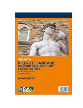 Blocco Ricevute Sanitarie Data Ufficio - 50/50 Copie Autoricalcanti - 21,5x14,8 cm - DU165470000 (Conf. 5)