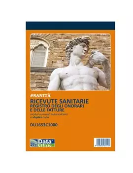 Blocco Ricevute Sanitarie Numerate Data Ufficio - 100/100 Copie Autoricalcanti - 21,5x14,8 cm - DU1653C1000