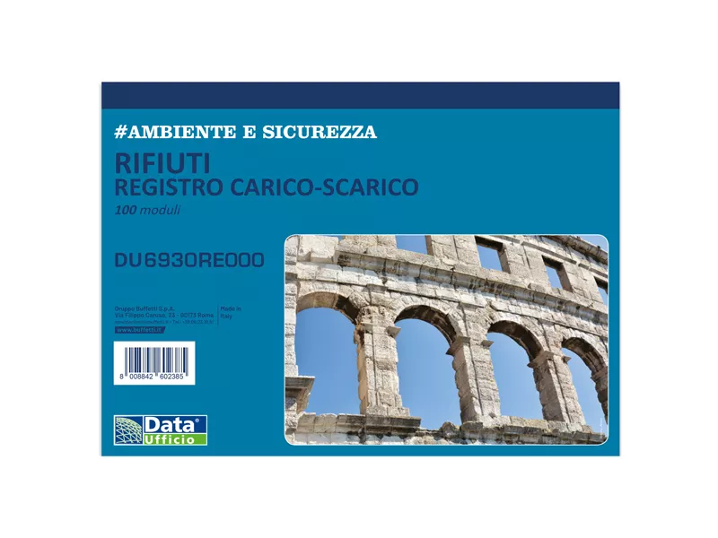 Registro Carico/Scarico Rifiuti Data Ufficio - 29,7x21,5 cm - 100 pagine - DU6930RE000 (Conf. 2)