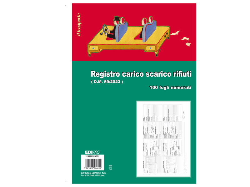 Registro Carico/Scarico Rifiuti Edipro - 21,5x29,7 cm - 100 Pagine Numerate - E2868RENTRI (Conf. 5) Registro Carico/Scarico Rifiuti Edipro - 21,5x29,7 cm - 100 Pagine Numerate - E2868RENTRI (Conf. 5)