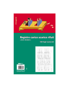Registro Carico/Scarico Rifiuti Edipro - 21,5x29,7 cm - 100 Pagine Numerate - E2868RENTRI (Conf. 5)