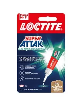 Colla Super Attak Gel Riposizionabile Loctite - 3 g - 2972228