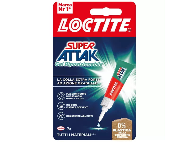 Colla Super Attak Gel Riposizionabile Loctite - 3 g - 2972228