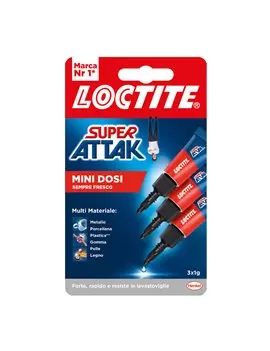 Colla Super Attak Loctite - 1 g - 2631597 (Conf. 3)