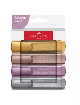 Evidenziatore Textliner 46 Faber Castell - 1-2-5 mm - 254674 (Assortiti Metallic Conf. 4)