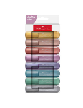 Evidenziatore Textliner 46 Faber Castell - 1-2-5 mm - 254678 (Assortiti Metallic Conf. 8)
