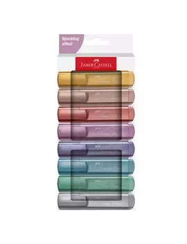 Evidenziatore Textliner 46 Faber Castell - 1-2-5 mm - 254678 (Assortiti Metallic Conf. 8)