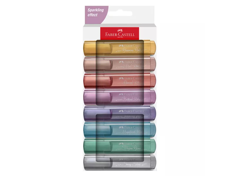Evidenziatore Textliner 46 Faber Castell - 1-2-5 mm - 254678 (Assortiti Metallic Conf. 8) Evidenziatore Textliner 46 Faber Castell - 1-2-5 mm - 254678 (Assortiti Metallic Conf. 8)