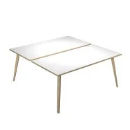 Scrivania a 2 Postazioni Contrapposte Woody Artexport - 120x166 cm - 6404B-DKA-3C (Rovere e Bianco)
