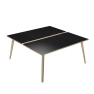 Scrivania a 2 Postazioni Contrapposte Woody Artexport - 120x166 cm - 6404B-DKA-8C (Rovere e Nero Venato)