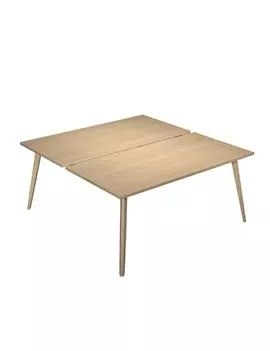Scrivania a 2 Postazioni Contrapposte Woody Artexport - 140x166 cm - 6402B-DKA-C (Rovere)