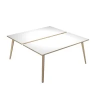 Scrivania a 2 Postazioni Contrapposte Woody Artexport - 140x166 cm - 6402B-DKA-3C (Rovere e Bianco)