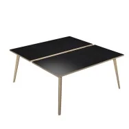 Scrivania a 2 Postazioni Contrapposte Woody Artexport - 140x166 cm - 6402B-DKA-8C (Rovere e Nero Venato)