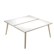 Scrivania a 2 Postazioni Contrapposte Woody Artexport - 160x166 cm - 6403B-DKA-3C (Rovere e Bianco)
