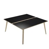 Scrivania a 2 Postazioni Contrapposte Woody Artexport - 160x166 cm - 6403B-DKA-8C (Rovere e Nero Venato)
