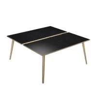 Scrivania a 2 Postazioni Contrapposte Woody Artexport - 180x166 cm - 6405B-DKA-8C (Rovere e Nero Venato)