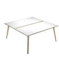 Scrivania a 2 Postazioni Contrapposte Woody Artexport - 180x166 cm - 6405B-DKA-3C (Rovere e Bianco)