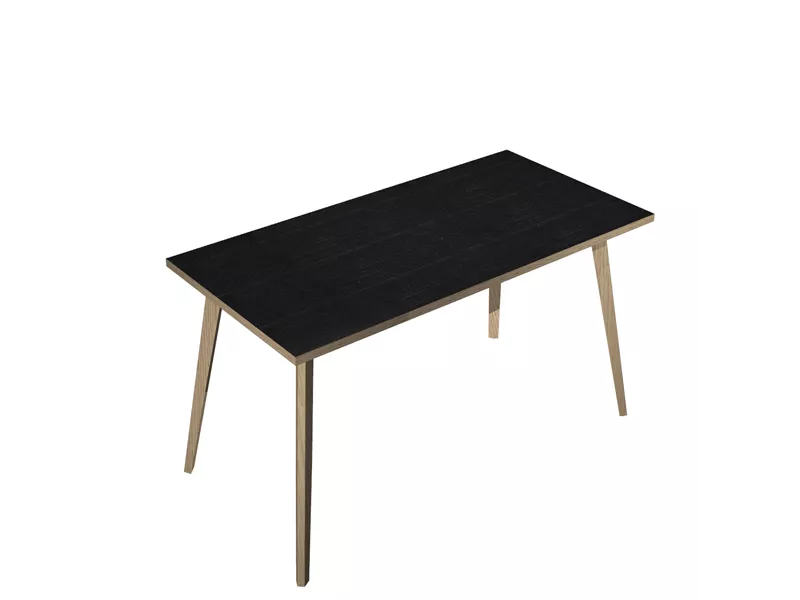 Scrivania Lineare Woody Artexport - 120x80 cm - 6404-DKA-8C (Rovere e Nero Venato)