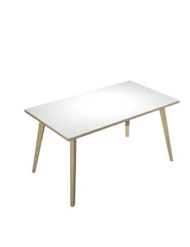 Scrivania Lineare Woody Artexport - 140x80 cm - 6402-DKA-3C (Rovere e Bianco)