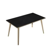 Scrivania Lineare Woody Artexport - 140x80 cm - 6402-DKA-8C (Rovere e Nero Venato)