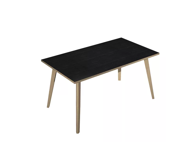 Scrivania Lineare Woody Artexport - 140x80 cm - 6402-DKA-8C (Rovere e Nero Venato)