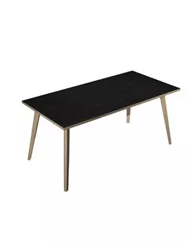 Scrivania Lineare Woody Artexport - 160x80 cm - 6403-DKA-8C (Rovere e Nero Venato)