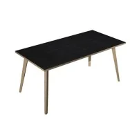 Scrivania Lineare Woody Artexport - 160x80 cm - 6403-DKA-8C (Rovere e Nero Venato)