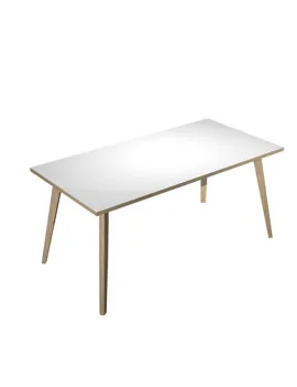 Scrivania Lineare Woody Artexport - 160x80 cm - 6403-DKA-3C (Rovere e Bianco)