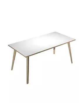 Scrivania Lineare Woody Artexport - 160x80 cm - 6403-DKA-3C (Rovere e Bianco)