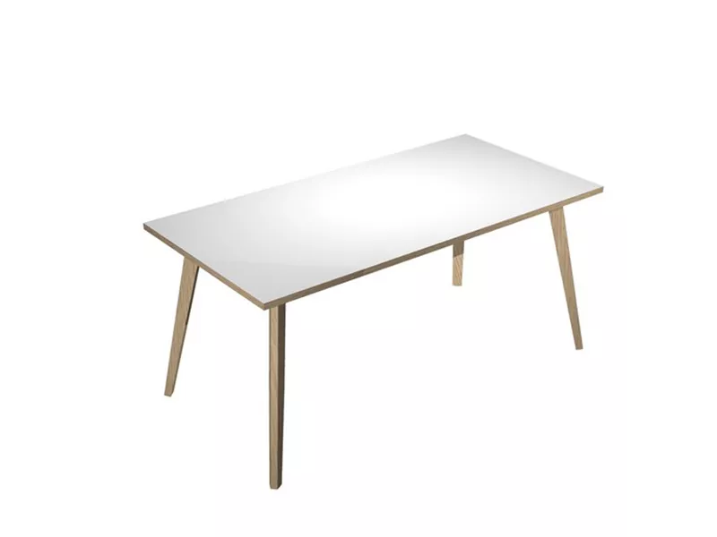 Scrivania Lineare Woody Artexport - 160x80 cm - 6403-DKA-3C (Rovere e Bianco)
