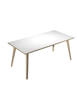 Scrivania Lineare Woody Artexport - 180x80 cm - 6405-DKA-3C (Rovere e Bianco)