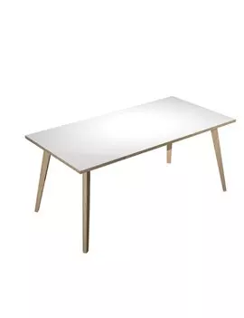 Scrivania Lineare Woody Artexport - 180x80 cm - 6405-DKA-3C (Rovere e Bianco)
