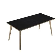 Scrivania Lineare Woody Artexport - 180x80 cm - 6405-DKA-8C (Rovere e Nero Venato)