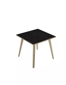 Scrivania Lineare Woody Artexport - 80x80 cm - 6401-DKA-8C (Rovere e Nero Venato)