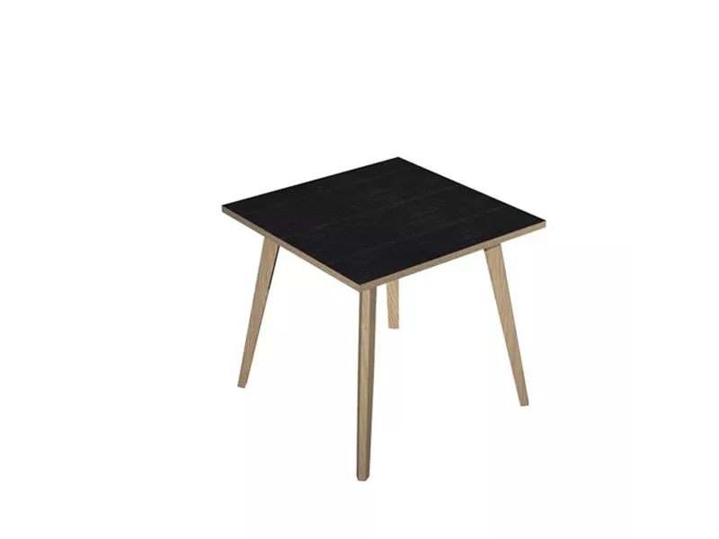 Scrivania Lineare Woody Artexport - 80x80 cm - 6401-DKA-8C (Rovere e Nero Venato)