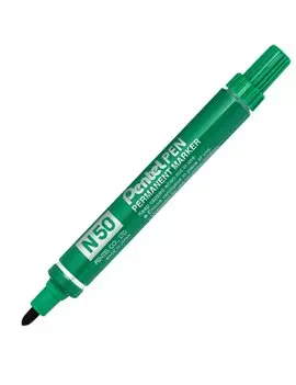 Marcatore Permanente N50 Pentel - Punta Tonda - 4,3 mm - N50-D (Verde)