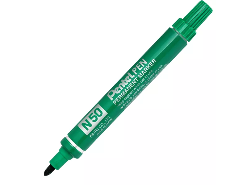 Marcatore Permanente N50 Pentel - Punta Tonda - 4,3 mm - N50-D (Verde) Marcatore Permanente N50 Pentel - Punta Tonda - 4,3 mm - N50-D (Verde)