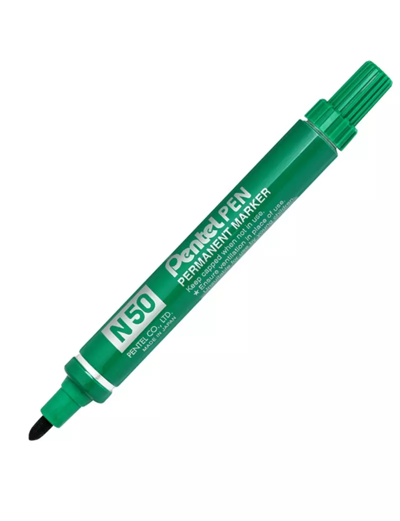 Marcatore Permanente N50 Pentel - Punta Tonda - 4,3 mm - N50-D (Verde) Marcatore Permanente N50 Pentel - Punta Tonda - 4,3 mm - N50-D (Verde)