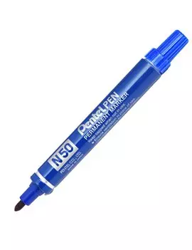 Marcatore Permanente N50 Pentel - Punta Tonda - 4,3 mm - N50-C (Blu)