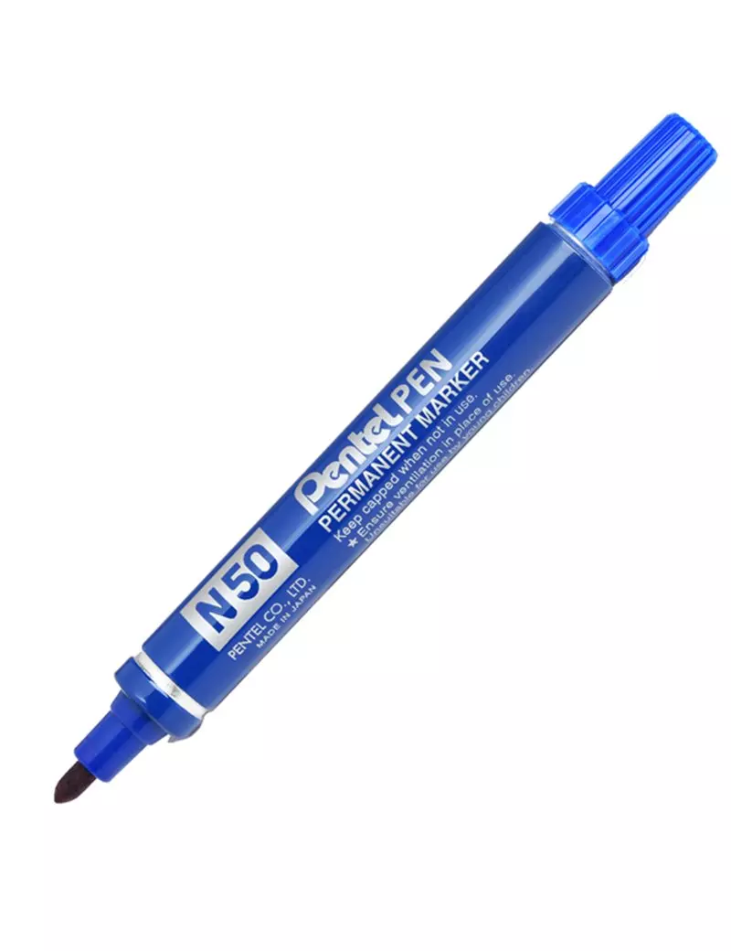 Marcatore Permanente N50 Pentel - Punta Tonda - 4,3 mm - N50-C (Blu) Marcatore Permanente N50 Pentel - Punta Tonda - 4,3 mm - N50-C (Blu)